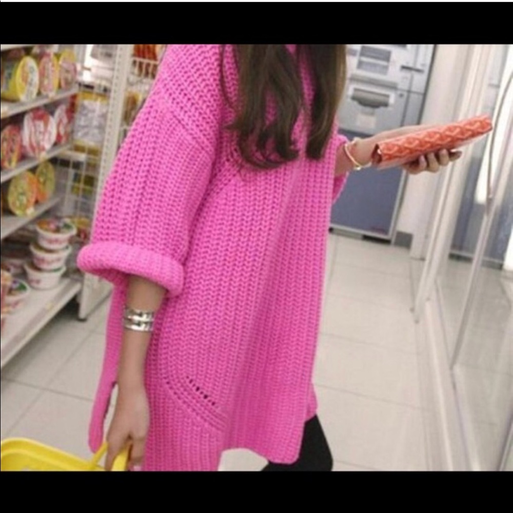 Cozy pink sweater